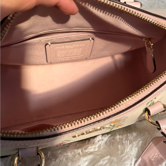 Coach Floral Satchel Set - Cream and Pink - Picture 5 of 13